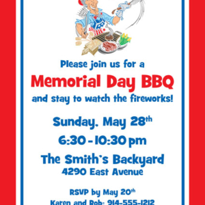 American Patriotic BBQ Party Invitation