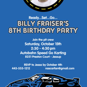 Racing Photo Theme Pass Invitation