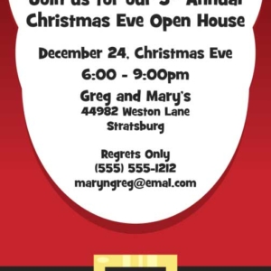 Christmas Santa Suit Invitation