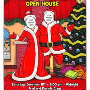 Christmas "Add a Face" Invitation or Holiday Card, Santa Couple