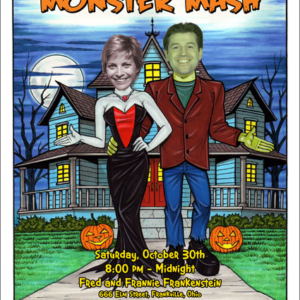 Halloween "Add a Face" Invitation, Frankenstein Couple