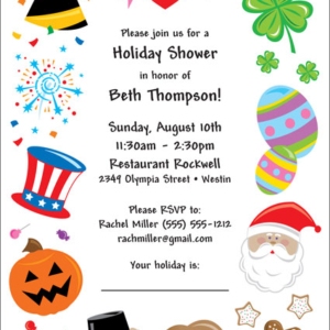 Bridal Shower Holiday Theme Invitation