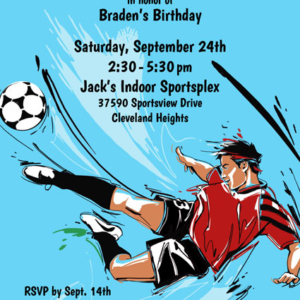 Soccer Boy Invitation