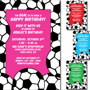 Soccer Girl Invitation