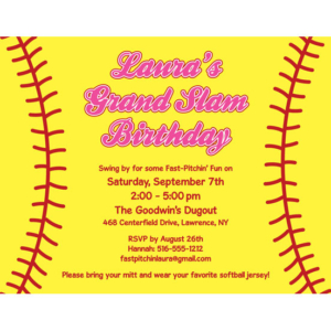 Softball Invitation