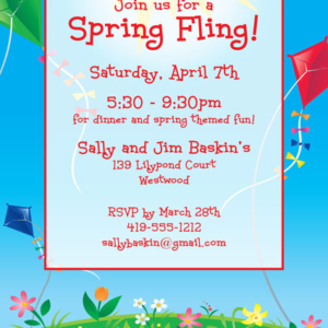 Flying Kites Invitation