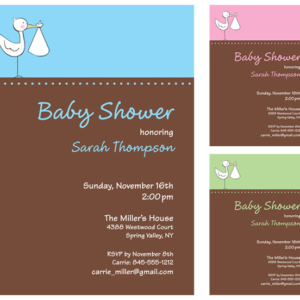 A Baby Stork Invitation