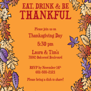 Fall Leaves Invitation