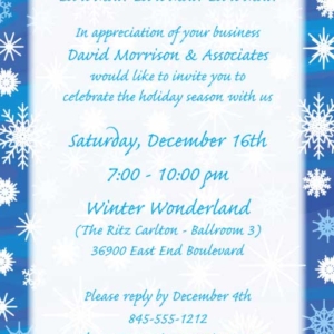 Winter Snow Invitation