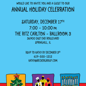 Winter Holidays Trio Invitation