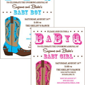 Western Baby Invitation