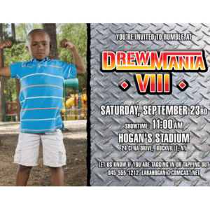 Wrestling Party Invitation