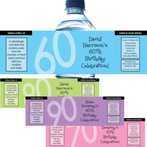 Birthday Age Water Bottle Label