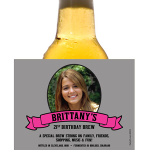Birthday Photo Beer Bottle Label