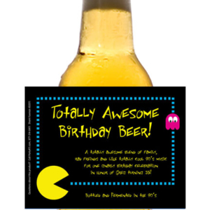 80s Theme Beer Bottle Label