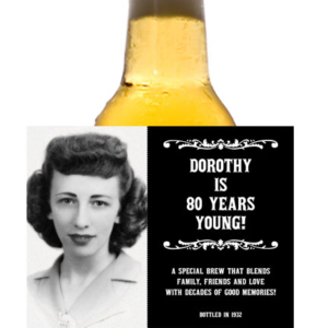 A Vintage Birthday Milestone Photo Label, Beer
