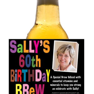 Birthday Celebration Theme Beer Bottle Label