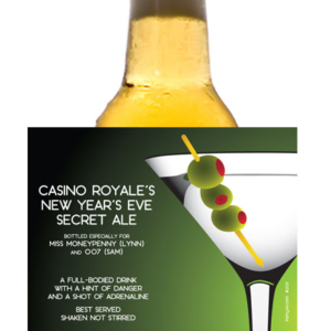 Casino Royale, Martini Theme Beer Bottle Label