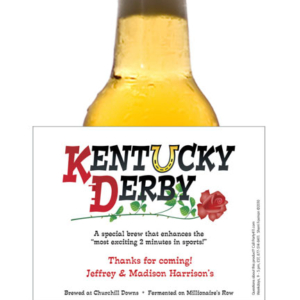 Kentucky Derby Party Theme Bottle Label, Beer