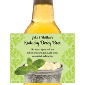 Kentucky Derby Julip Theme Bottle Label, Beer