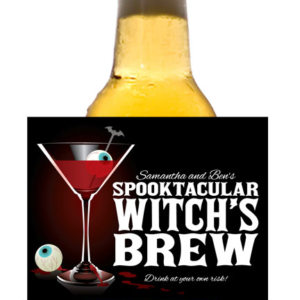 Spooky Spirits Theme Beer Bottle Label