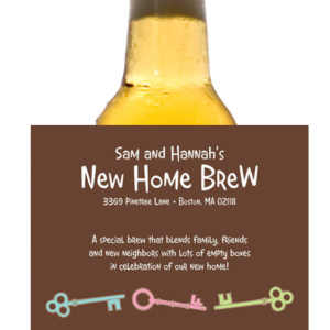 Housewarming Theme Label - Beer Bottle