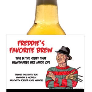 80s Halloween Horror Movie Theme Beer Label