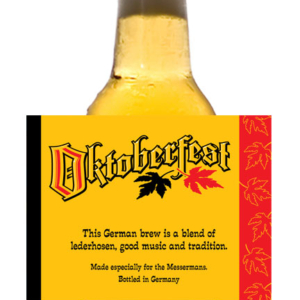 Oktoberfest Festival Theme Beer Bottle Label
