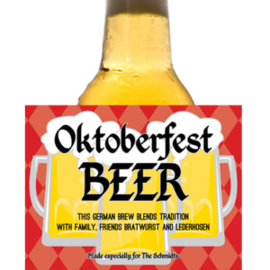 Oktoberfest Beer Theme Beer Bottle Label
