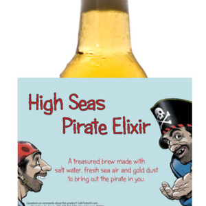 Pirate Theme Beer Bottle Label