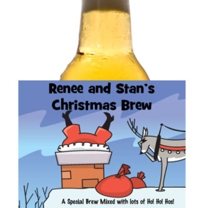 Christmas Santa Oops! Theme Beer Bottle Label
