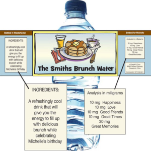 Brunch Theme Bottle Label