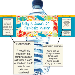 Seafood Water Bottle Label