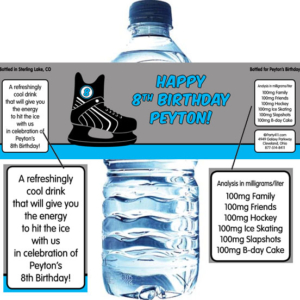 Hockey Water Bottle Label