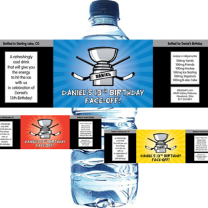Hockey Cup Water Bottle Label