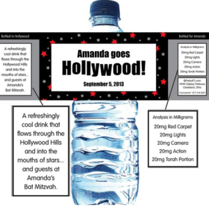 Hollywood Star Water Bottle Label