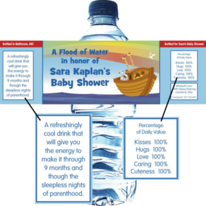 Noah's Ark Water Bottle Label