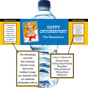 Oktoberfest Brew Water Bottle Label