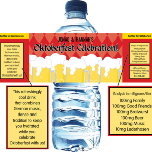 Oktoberfest Beer Water Bottle Label