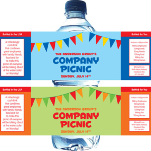Picnic Theme Water Bottle Label