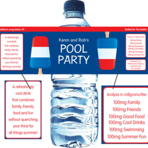 Patriotic Popsicle Water Bottle Label