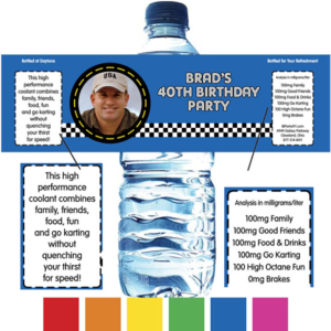 Car Racing Water Bottle Label