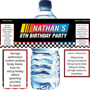 Racing Flag Water Bottle Label