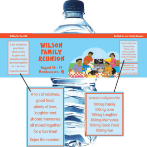 A Family Reunion Water Bottle Label