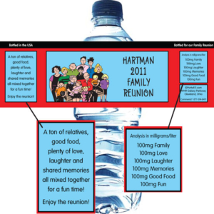 A Reunion Water Bottle Label