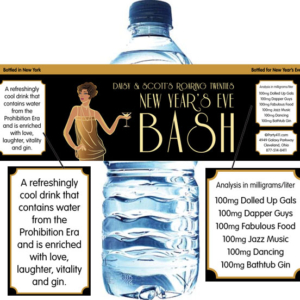 Roaring 20s Water Bottle Label