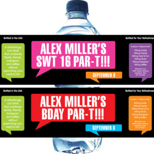 Texting Water Bottle Label