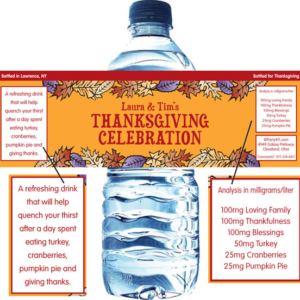 Fall Leaves Water Bottle Label