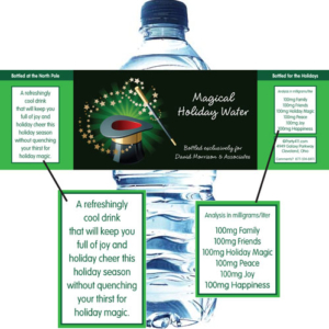 Holiday Magic Water Bottle Label