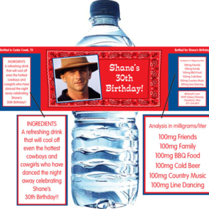 Western Bandana Photo Water Bottle Label